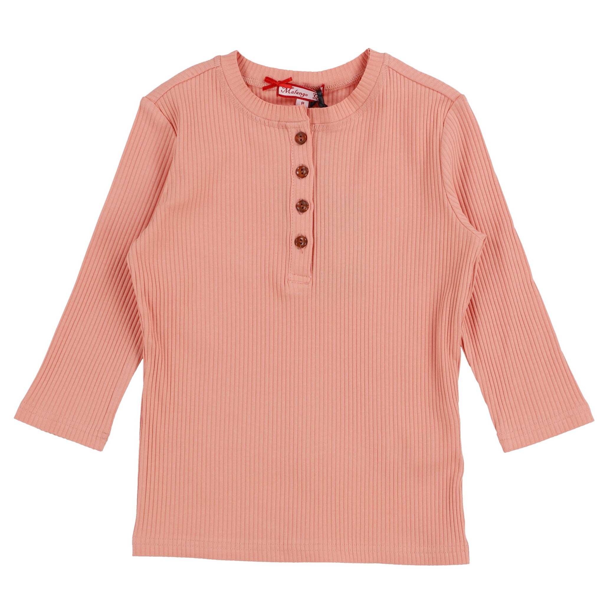 Melange Girls Basic Henley - Image 3