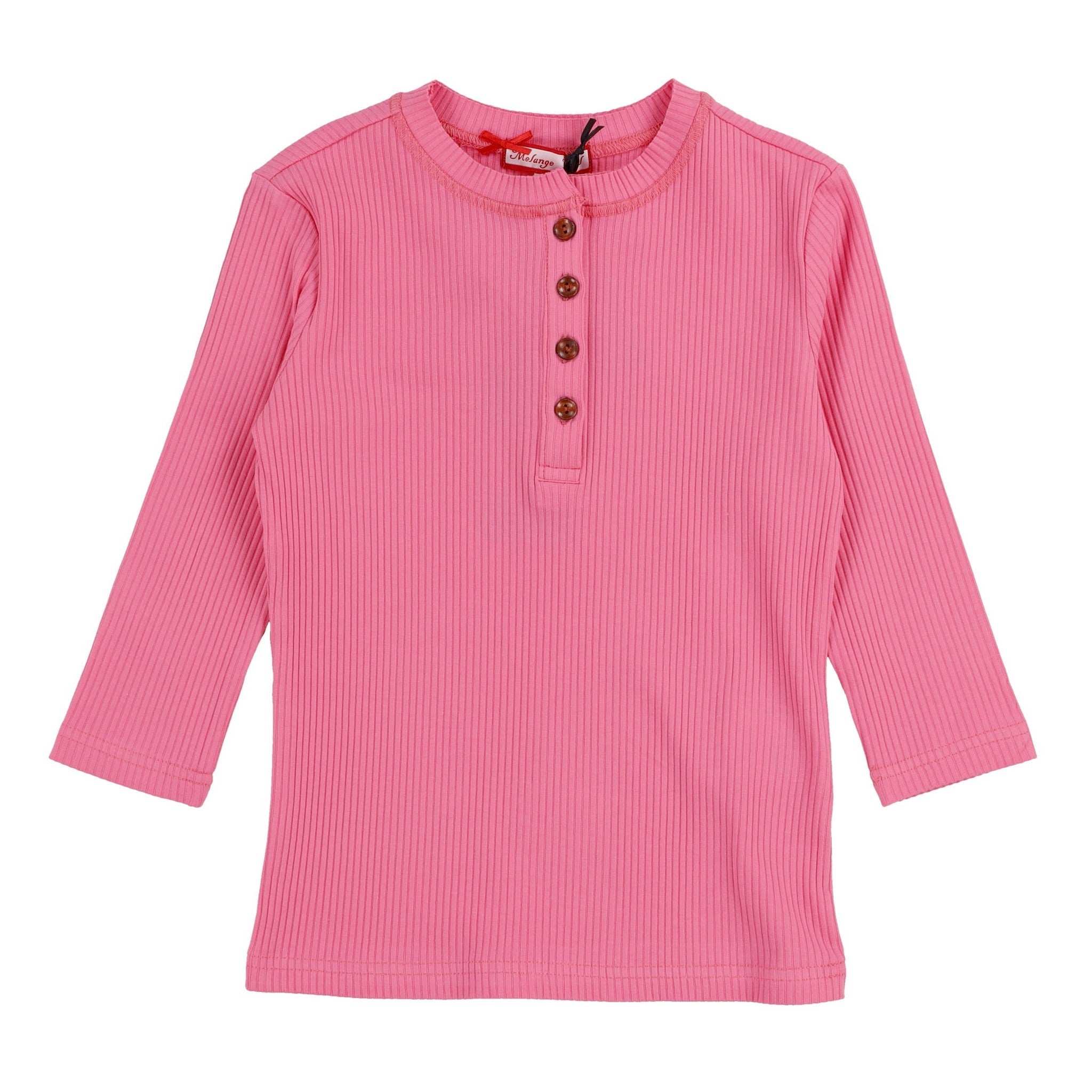 Melange Girls Basic Henley - Image 4