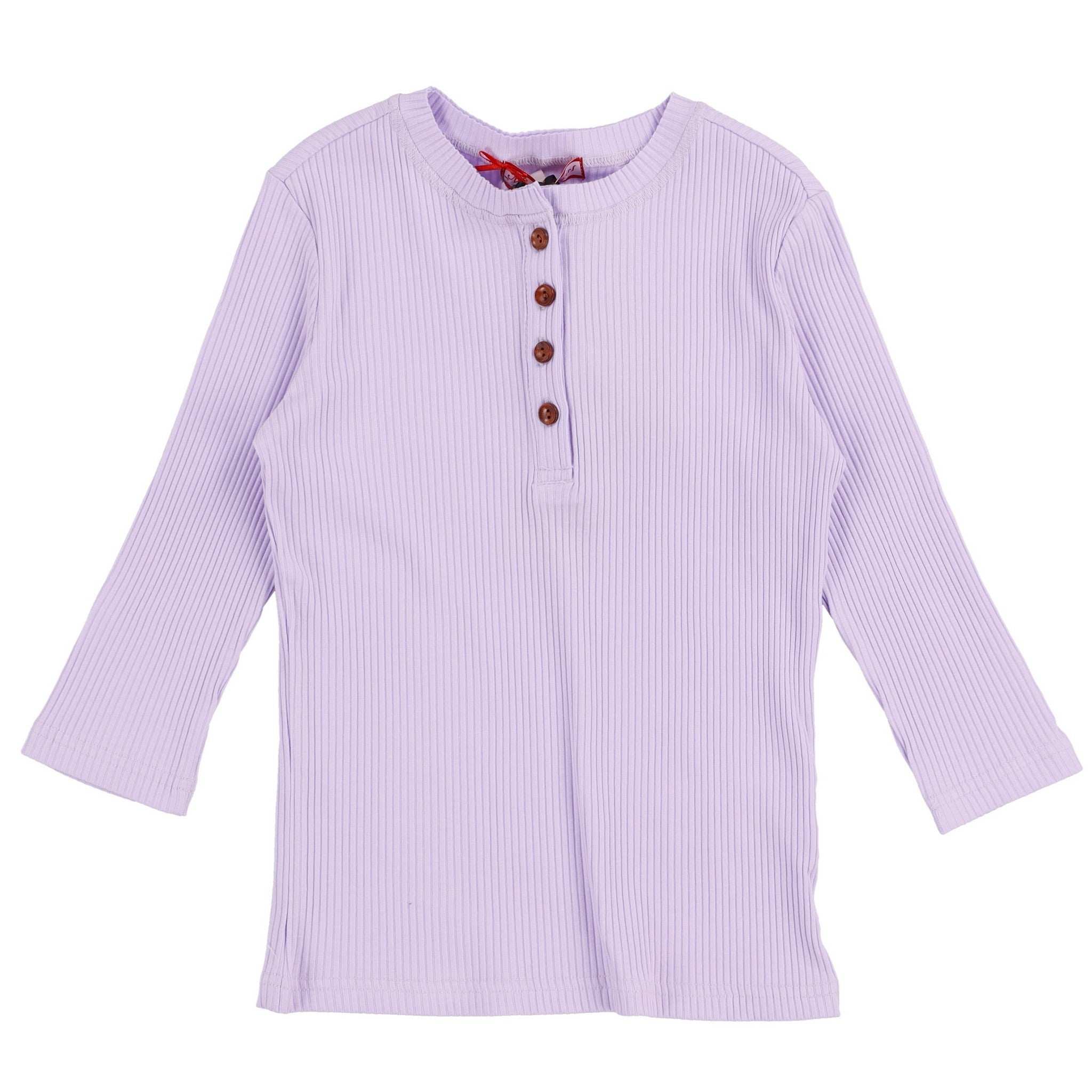 Melange Girls Basic Henley - Image 5