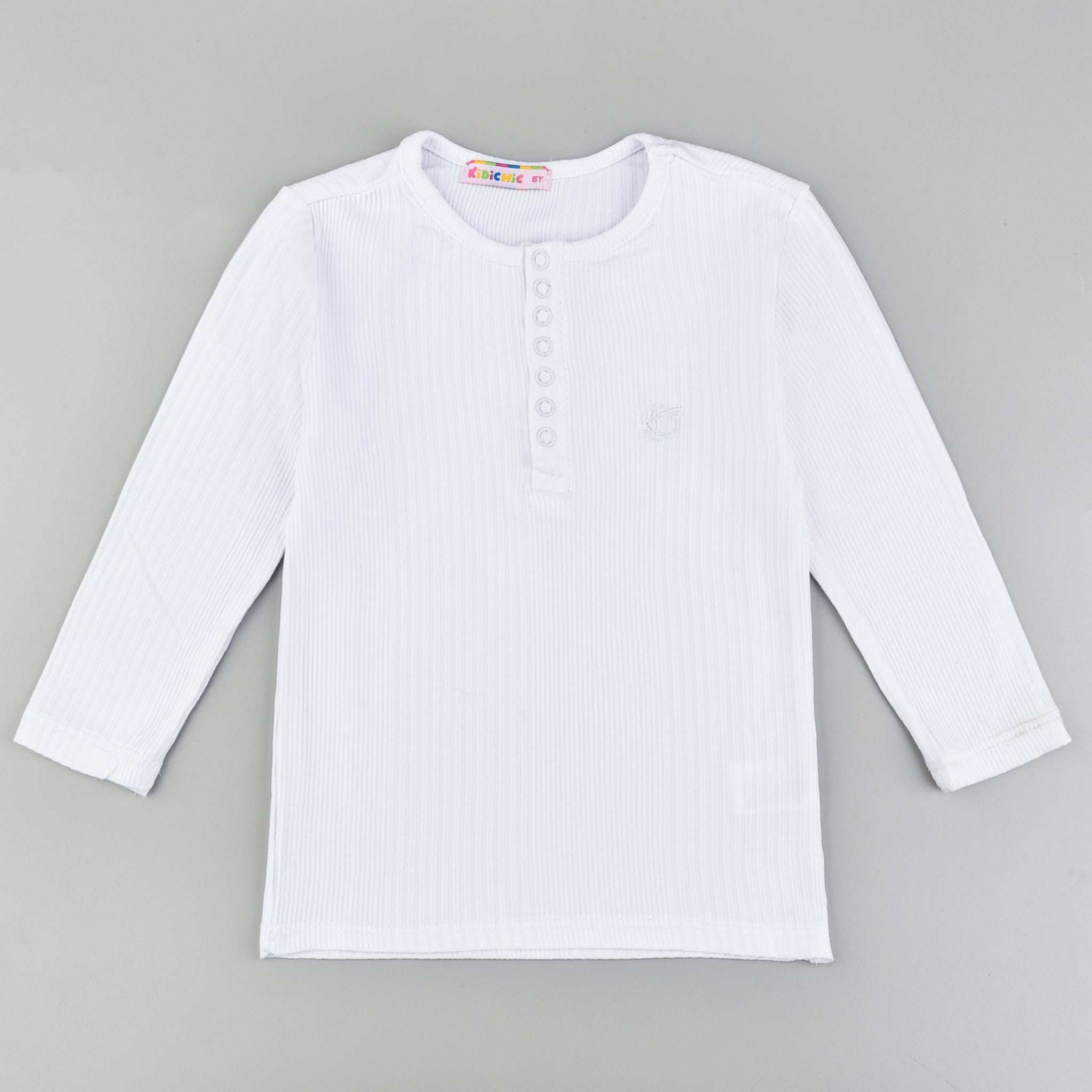 3/4 Sleeve Basic Rib Shirt - Image 3