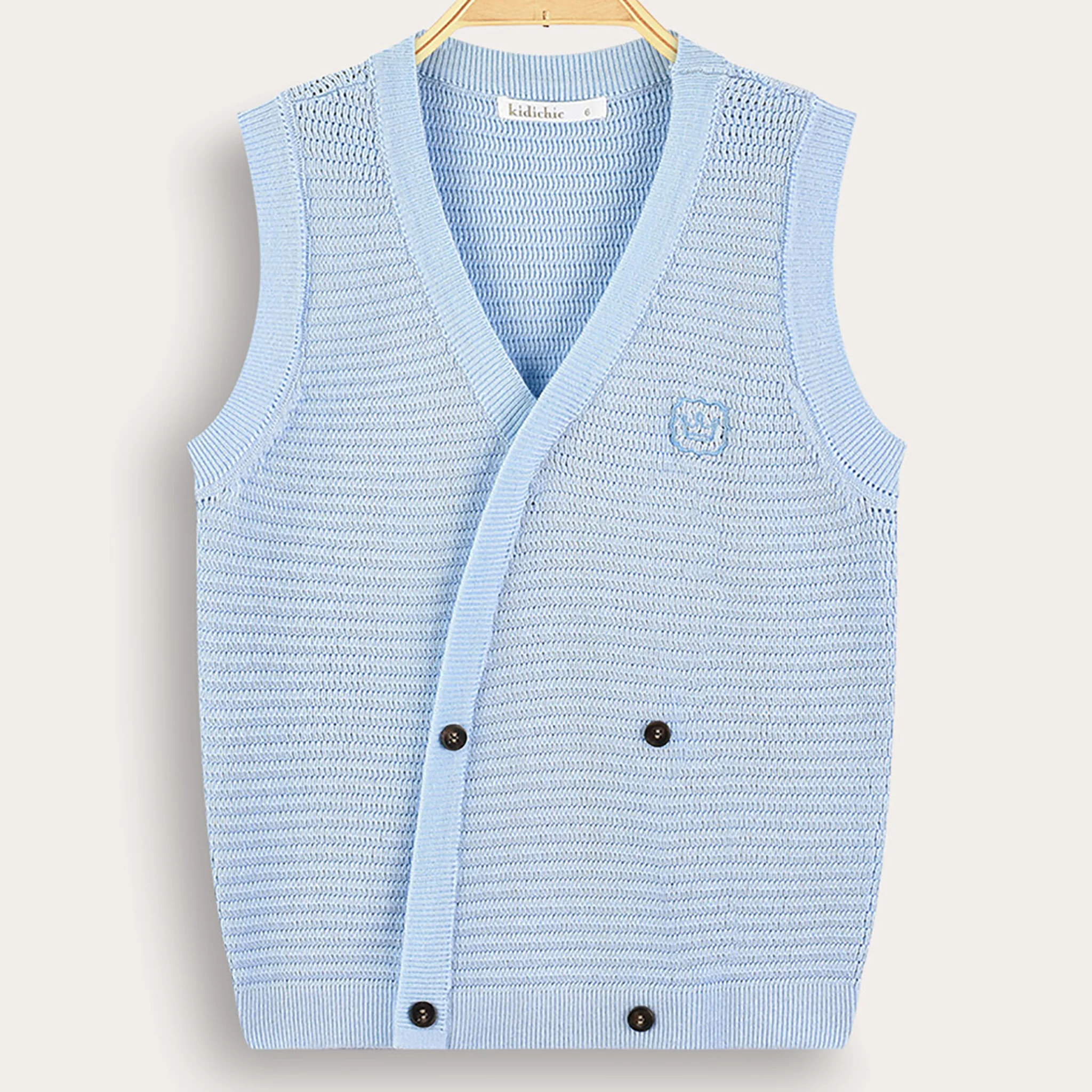 Knit Crochet Vest - Image 3