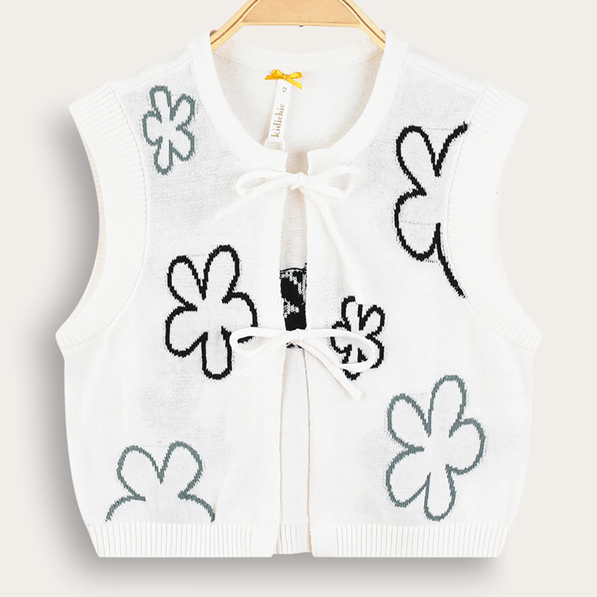 Knit Flower Cardigan - Image 3